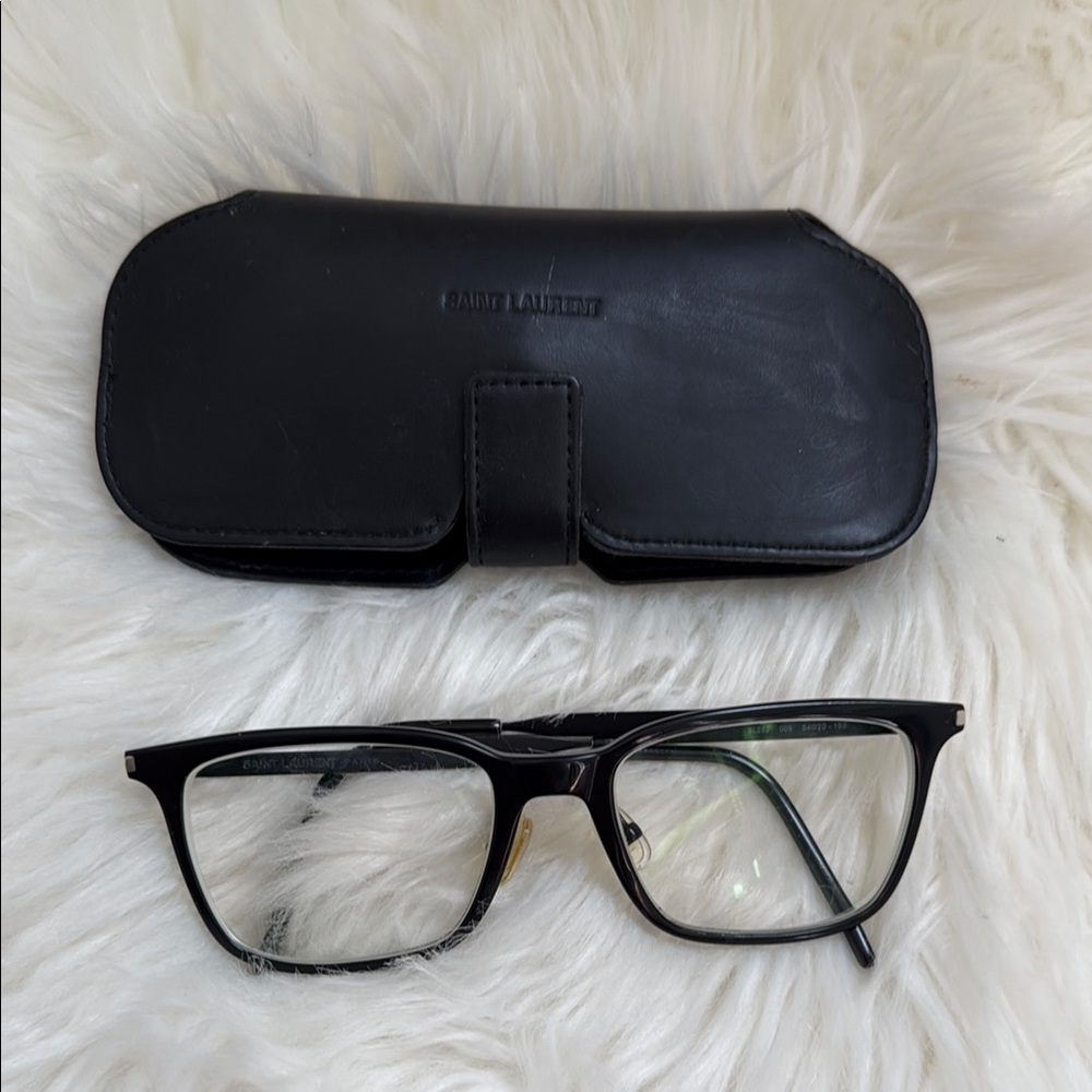 Saint Laurent-Chic Black Eyeglasses with Case. See descriptions